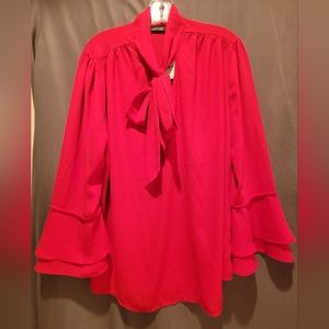 New York & company 7th Avenue Design Studio XLarge Red Blouse with tag